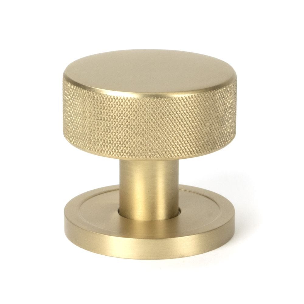 From The Anvil Door Furniture Satin Brass / Mortice/Rim Knobs From The Anvil - Satin Brass Brompton Mortice/Rim Knob Set (Plain)