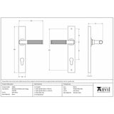 From The Anvil Door Furniture Satin Brass / Multi Point Lock Set / 92mm c/c From The Anvil - Satin Brass Brompton Slimline Lever Espag. Lock Set