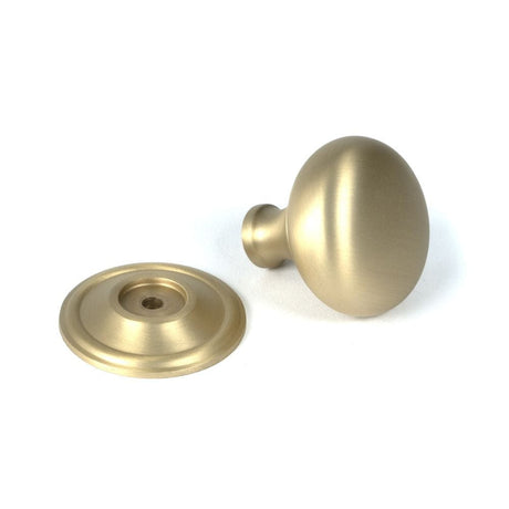 From The Anvil Cabinet Hardware Satin Brass / Cabinet Knobs / 38mm Dia. From The Anvil - Satin Brass Mushroom Cabinet Knob 38mm