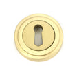 From The Anvil Door Furniture Satin Brass / Mortice Key Profile Escutcheons From The Anvil - Satin Brass Round Escutcheon (Art Deco)