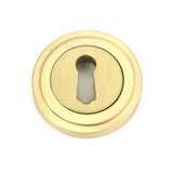 From The Anvil Door Furniture Satin Brass / Mortice Key Profile Escutcheons From The Anvil - Satin Brass Round Escutcheon (Art Deco)