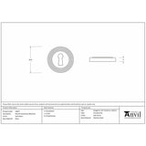 From The Anvil Door Furniture Satin Brass / Mortice Key Profile Escutcheons From The Anvil - Satin Brass Round Escutcheon (Beehive)