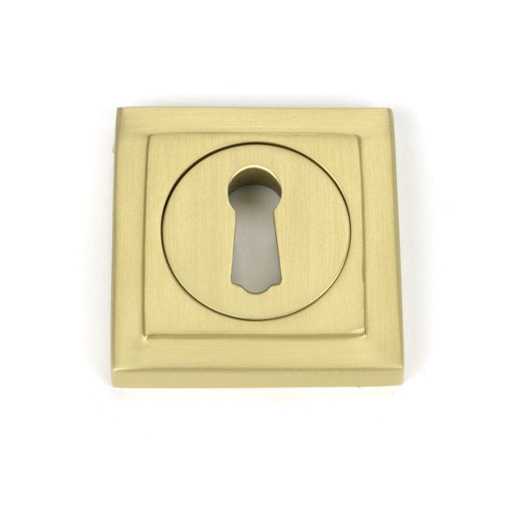 From The Anvil Door Furniture Satin Brass / Mortice Key Profile Escutcheons From The Anvil - Satin Brass Round Escutcheon (Square)