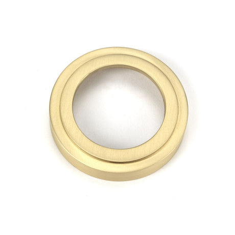 From The Anvil Door Furniture Satin Brass / Euro Profile Escutcheons From The Anvil - Satin Brass Round Euro Escutcheon (Art Deco)