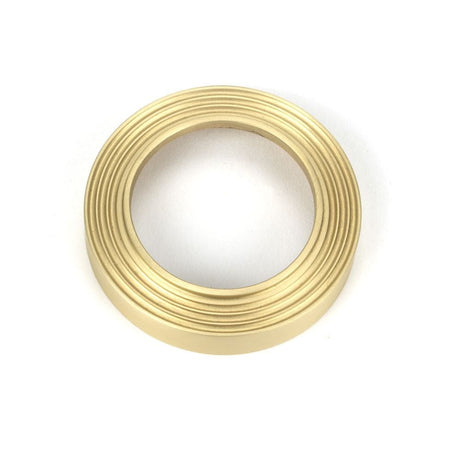 From The Anvil Door Furniture Satin Brass / Euro Profile Escutcheons From The Anvil - Satin Brass Round Euro Escutcheon (Beehive)