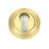 From The Anvil Door Furniture Satin Brass / Euro Profile Escutcheons From The Anvil - Satin Brass Round Euro Escutcheon (Beehive)