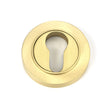 From The Anvil Door Furniture Satin Brass / Euro Profile Escutcheons From The Anvil - Satin Brass Round Euro Escutcheon (Plain)