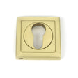 From The Anvil Door Furniture Satin Brass / Euro Profile Escutcheons From The Anvil - Satin Brass Round Euro Escutcheon (Square)