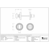 From The Anvil Door Furniture Satin Brass / No From The Anvil - Satin Brass Round Thumbturn Set (Beehive)