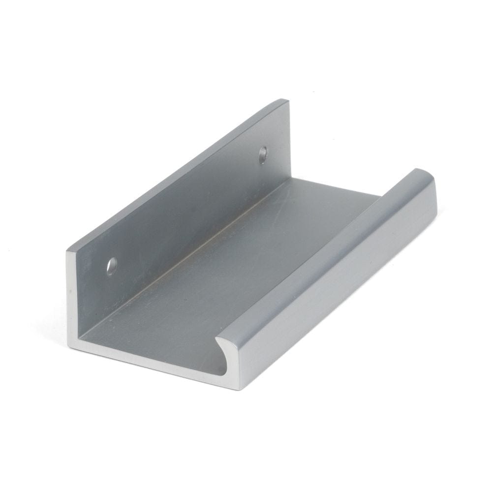 From The Anvil Cabinet Hardware Satin Chrome / Edge Pull / 100mm From The Anvil - Satin Chrome 100mm Plain Edge Pull