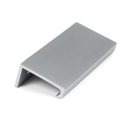 From The Anvil Cabinet Hardware Satin Chrome / Edge Pull / 100mm From The Anvil - Satin Chrome 100mm Plain Edge Pull