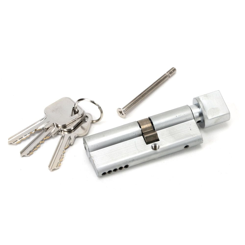From The Anvil Locks & Latches Satin Chrome / Euro Cylinder & Turn / 35 x 45mm From The Anvil - Satin Chrome 35T/45 5pin Euro Cylinder/Thumbturn