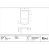 From The Anvil Cabinet Hardware Satin Chrome / Edge Pull / 50mm From The Anvil - Satin Chrome 50mm Plain Edge Pull