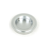 From The Anvil Door Furniture Satin Chrome / Flush Handle / Round From The Anvil - Satin Chrome 60mm Art Deco Round Pull