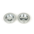 From The Anvil Door Furniture Satin Chrome / Round Flush Pull (Privacy) / Round From The Anvil - Satin Chrome 60mm Art Deco Round Pull - Privacy Set