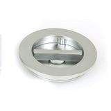 From The Anvil Door Furniture Satin Chrome / Round Flush Pull (Privacy) / Round From The Anvil - Satin Chrome 75mm Plain Round Pull - Privacy Set