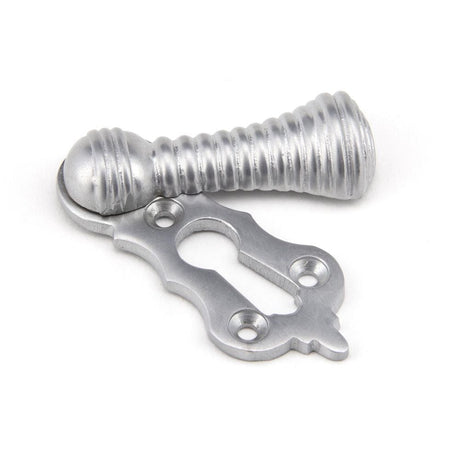 From The Anvil Door Furniture Satin Chrome / Mortice Key Profile Escutcheons From The Anvil - Satin Chrome Beehive Escutcheon