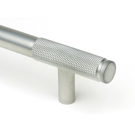 From The Anvil Cabinet Hardware Satin Chrome / Cabinet Pull Handles / Large From The Anvil - Satin Chrome Half Brompton Pull Handle - Large