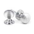 From The Anvil Door Furniture Satin Chrome / Mortice/Rim Knobs From The Anvil - Satin Chrome Heavy Beehive Mortice/Rim Knob Set