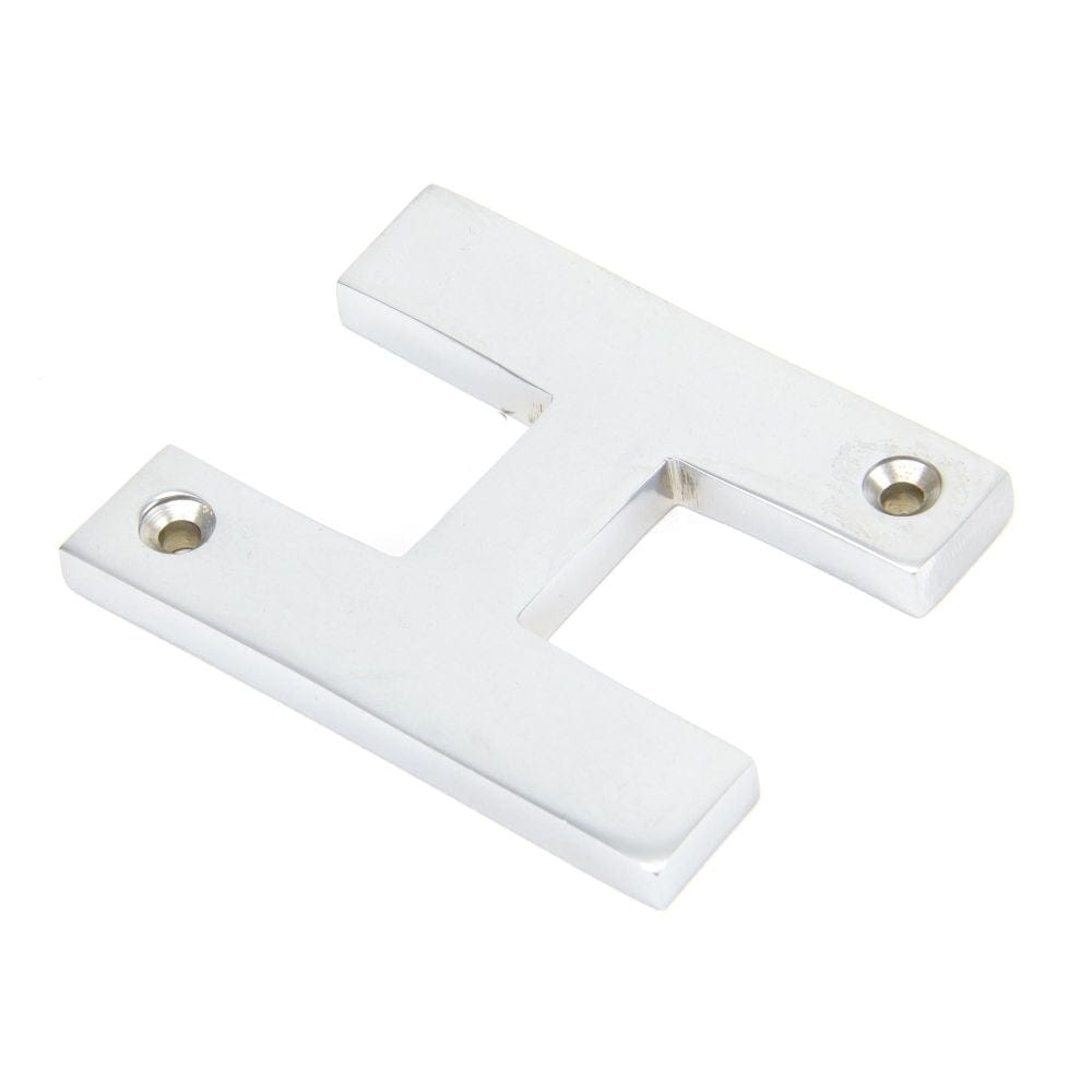 From The Anvil Door Furniture Satin Chrome / Letters / H From The Anvil - Satin Chrome Letter H