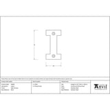 From The Anvil Door Furniture Satin Chrome / Letters / I From The Anvil - Satin Chrome Letter I