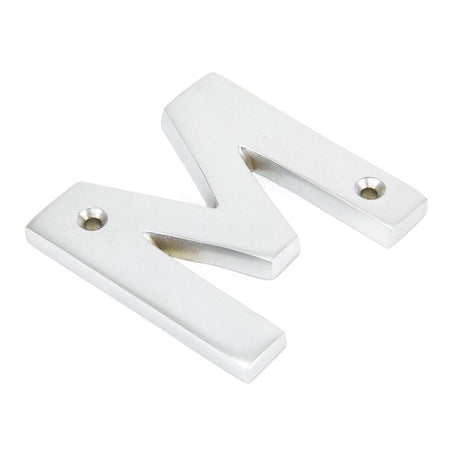 From The Anvil Door Furniture Satin Chrome / Letters / M From The Anvil - Satin Chrome Letter M