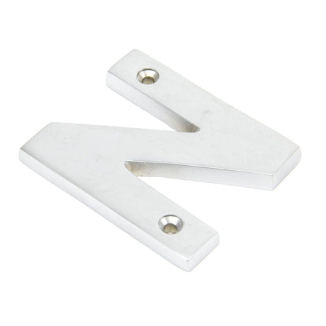 From The Anvil Door Furniture Satin Chrome / Letters / N From The Anvil - Satin Chrome Letter N