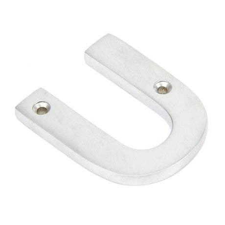 From The Anvil Door Furniture Satin Chrome / Letters / U From The Anvil - Satin Chrome Letter U