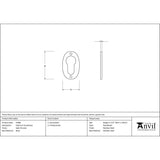 From The Anvil Door Furniture Satin Chrome / Euro Profile Escutcheons From The Anvil - Satin Chrome Oval Euro Escutcheon