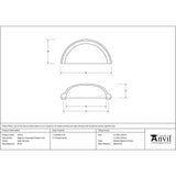 From The Anvil Cabinet Hardware Satin Chrome / Cabinet Cup Pulls From The Anvil - Satin Chrome Regency Concealed Drawer Pull