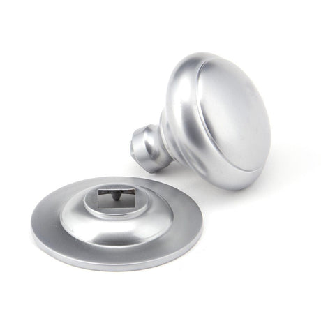 From The Anvil Door Furniture Satin Chrome / Round Centre Door Knob From The Anvil - Satin Chrome Round Centre Door Knob