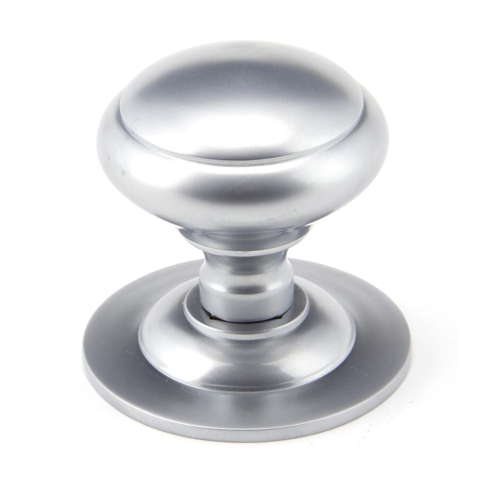From The Anvil Door Furniture Satin Chrome / Round Centre Door Knob From The Anvil - Satin Chrome Round Centre Door Knob