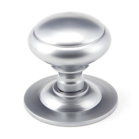 From The Anvil Door Furniture Satin Chrome / Round Centre Door Knob From The Anvil - Satin Chrome Round Centre Door Knob