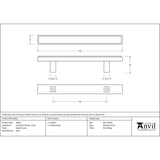 From The Anvil Cabinet Hardware Satin Chrome / Cabinet Pull Handles / Small From The Anvil - Satin Chrome Scully Pull Handle - Small