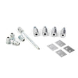 From The Anvil Window Furniture Satin Chrome / Locking Sash Stops From The Anvil - Satin Chrome Secure Stops (Pack of 4)