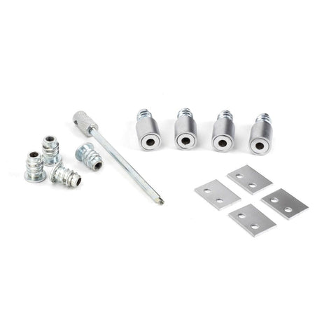 From The Anvil Window Furniture Satin Chrome / Locking Sash Stops From The Anvil - Satin Chrome Secure Stops (Pack of 4)
