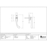 From The Anvil Window Furniture Satin Chrome / Right Hand / Yes From The Anvil - Satin Chrome Slim Peardrop Espag - RH