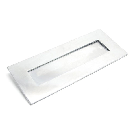 From The Anvil Door Furniture Satin Chrome / Letter Plates / 265 x 108mm From The Anvil - Satin Chrome Small Letter Plate