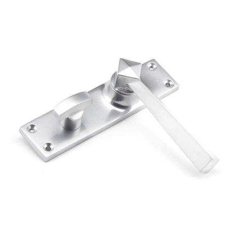 From The Anvil Door Furniture Satin Chrome / Bathroom Lock Handles From The Anvil - Satin Chrome Straight Lever Bathroom Set