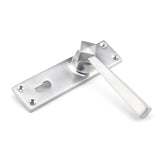 From The Anvil Door Furniture Satin Chrome / Std. Lock Handles From The Anvil - Satin Chrome Straight Lever Lock Set