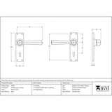 From The Anvil Door Furniture Satin Chrome / Std. Lock Handles From The Anvil - Satin Chrome Straight Lever Lock Set