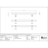 From The Anvil Door Furniture Satin Marine SS (316) / Back to Back Fixing Pack From The Anvil - Satin Marine SS (316) 0.9m Offset T Bar Handle B2B 32mm