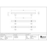 From The Anvil Door Furniture Satin Marine SS (316) / Back to Back Fixing Pack From The Anvil - Satin Marine SS (316) 1.2m T Bar Handle B2B Fix 32mm