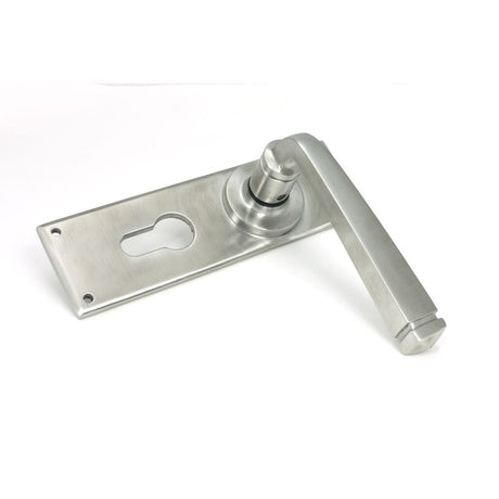 From The Anvil Door Furniture Satin Marine SS (316) / Euro Profile Lock Handles From The Anvil - Satin Marine SS (316) Avon Lever Euro Lock Set