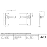 From The Anvil Door Furniture Satin Marine SS (316) / Latch Handles From The Anvil - Satin Marine SS (316) Avon Lever Latch Set