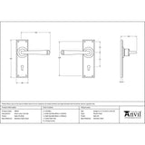 From The Anvil Door Furniture Satin Marine SS (316) / Std. Lock Handles From The Anvil - Satin Marine SS (316) Avon Lever Lock Set