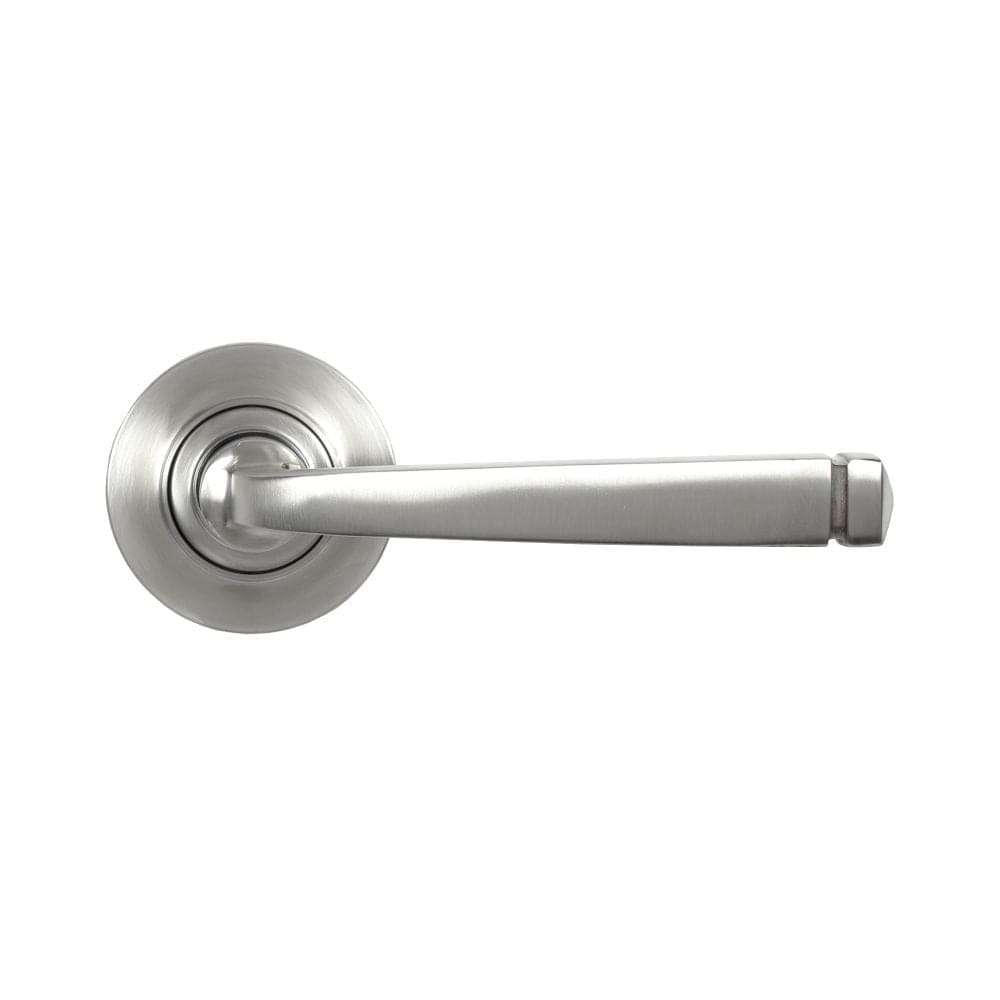 From The Anvil Door Furniture Satin Marine SS (316) / Round Rose From The Anvil - Satin Marine SS (316) Avon Round Lever on Rose Set (Plain) - Unsprung