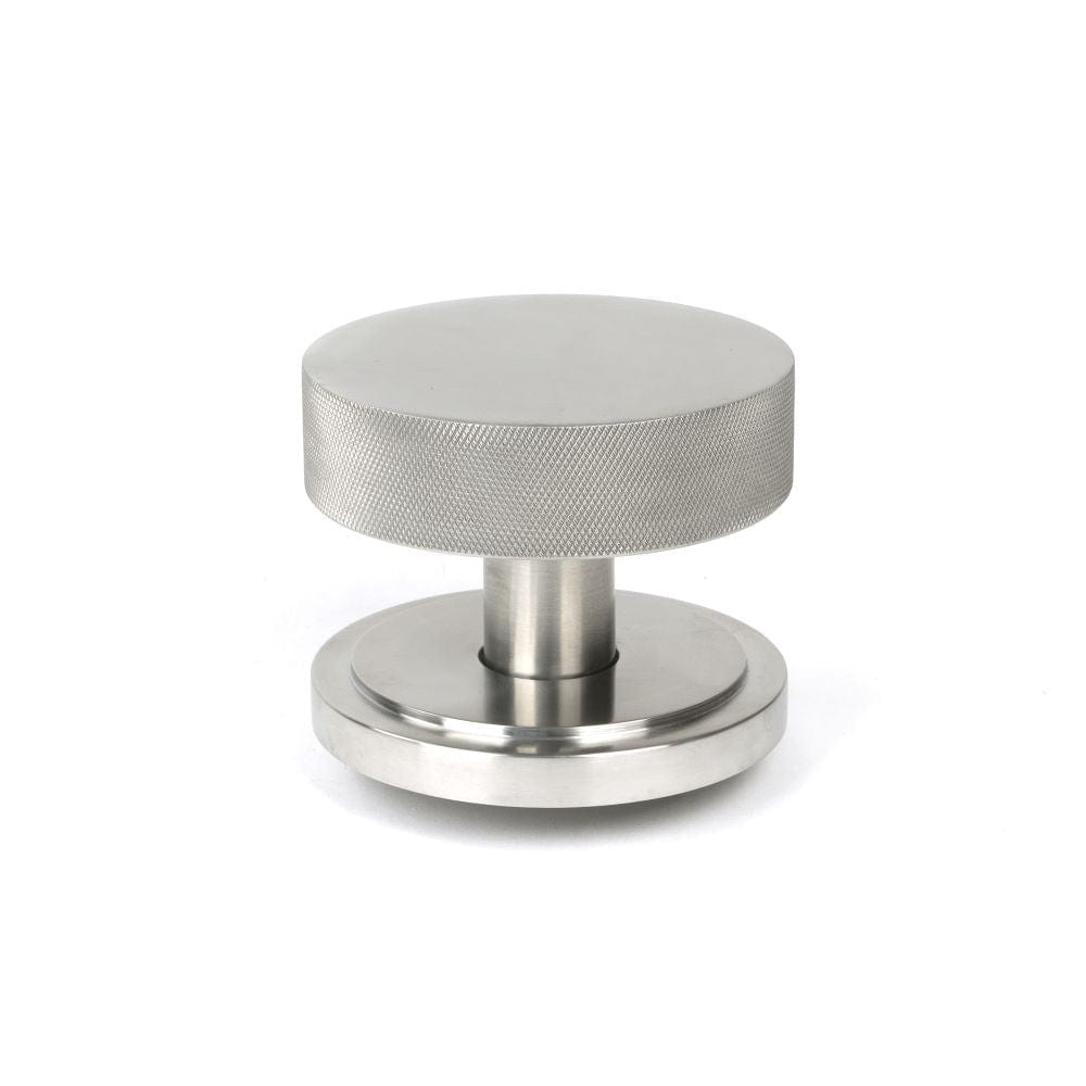 From The Anvil Door Furniture Satin Marine SS (316) / Art Deco Centre Door Knob From The Anvil - Satin Marine SS (316) Brompton Centre Door Knob (Art Deco)