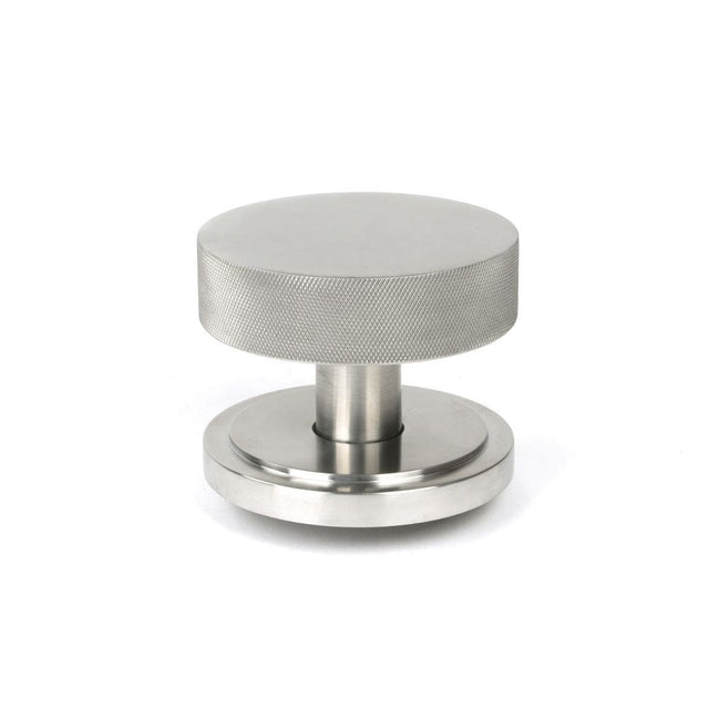 From The Anvil Door Furniture Satin Marine SS (316) / Art Deco Centre Door Knob From The Anvil - Satin Marine SS (316) Brompton Centre Door Knob (Art Deco)