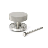 From The Anvil Door Furniture Satin Marine SS (316) / Beehive Centre Door Knob From The Anvil - Satin Marine SS (316) Brompton Centre Door Knob (Beehive)